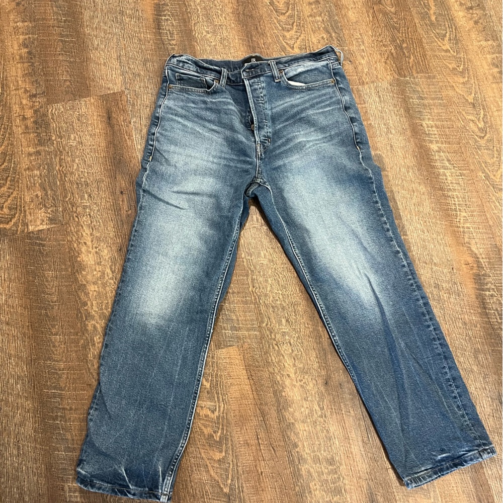 Banana Republic Straight-Leg Jeans in Faded Blue